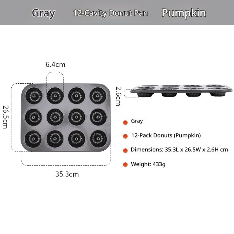 Gray - 12 donuts (pumpkin)