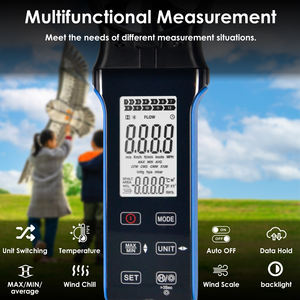 Holdpeak HP-5000D Digitale Handheld Hvac Anemometer Cfm Windsnelheid Meter Draaibare Abs Wind Sensor Meet Luchtstroom Oem - Product Image 4
