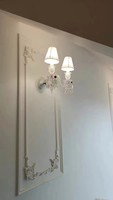 Applique murale en cristal moderne de luxe de haute qualité à 1 lumière pour hôtel, villa, salon, chambre à coucher, chevet, style européen, type bougie