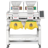 Máquina de Bordar Computarizada MYSEW MJS1202 de Doble Cabezal Dahao A15, 12 Agujas, Recorte Automático, Área de Bordado de 40x50cm, Nueva