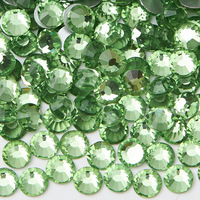 Strass en verre à dos plat pour nail art, pierres de cristal non thermocollantes, vente en gros d'usine pour la décoration DIY