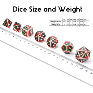 Nhà Máy Bán Buôn Kim Loại DND <span class=keywords><strong>Dice</strong></span> <span class=keywords><strong>Set</strong></span> 7 Cái Quy Mô Rồng Kim Loại <span class=keywords><strong>D</strong></span> & <span class=keywords><strong>D</strong></span> Chết Cho Dungeon & Dragon Game Red Green - Product Image 4