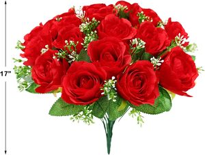 Roses artificielles, fleurs de mariage, bouquet de mariée, vente en gros de fleurs artificielles pour la décoration de mariage à domicile - Product Image 2