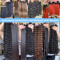 Produsen Rambut Manusia Alami Burma Curl, Produk Tanpa Proses Double Weft, Gaya Keriting Populer, Bundel Rambut Mentah Vietnam