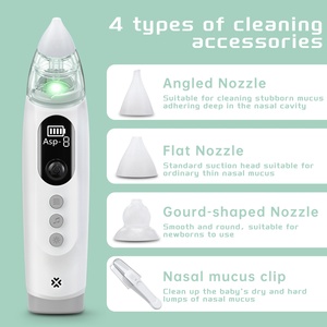 Aspirateur nasal rechargeable portable anti-reflux pour soulager la congestion nasale des tout-petits, utilisation silencieuse à domicile - Product Image 2