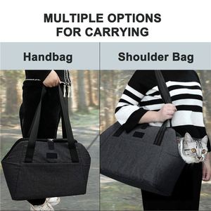 Free sample Winter Warm <b>Soft</b>-Sided Portable Subway Shopping <b>Cat</b> Tote Bag Pet Travel Handbag Dog <b>Carrier</b> Purse With Heating Pad - Product Image 6