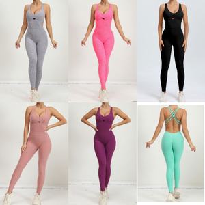 Venta caliente nuevo <span class=keywords><strong>Mono</strong></span> de una pieza gimnasio sudor traje deportes y Fitness Yoga ropa para mujeres - Product Image 5