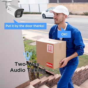Caméra IP de sécurité PoE 8MP 4K 4COVR OEM en gros pour installation de projets CCTV extérieurs avec détection faciale IA et audio bidirectionnel couleur intégrale - Product Image 3