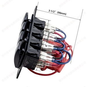 Panel de interruptores basculantes para barco, 12-24V, 4 vías, control impermeable para uso marino en yates y vehículos recreativos - Product Image 2