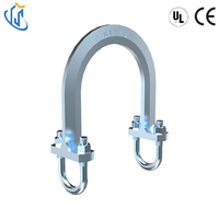 Attache de tuyau anti-oscillation réglable en acier au carbone galvanisé QT450 homologuée CE pour tuyaux d'arrosage Sch10/Sch40 1 1/2"-8"