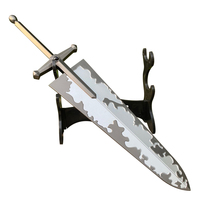 Épée modèle Asta de 30,5 cm en alliage de zinc, jouet d'anime en métal, inspirée de Black Clover – Nouveauté irrésistible !