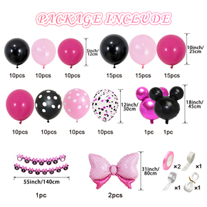 Bộ Vòng Hoa Bong Bóng Hình Chuột Mini Đồ Dùng Tiệc Sinh Nhật Biểu Ngữ Chúc Mừng Sinh Nhật Trang Trí Sinh Nhật Chủ Đề Minnie - Product Image 3