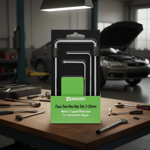 ชุดประแจหกเหลี่ยมฟาซาโน่ ทูลส์ ขนาด 3-10 มม. ประแจรูปตัว L สำหรับซ่อมแซมยานยนต์ - Product Image 3