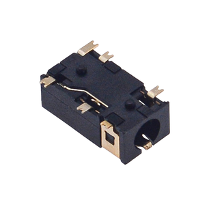 Prise audio PJ-342 3,5 mm, montage encastré SMT 6 broches, contacts plaqués or avec deux bornes de fixation, résistante aux températures - Product Image 5