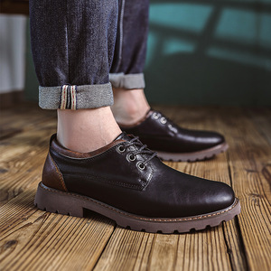 Zapatos Casuales de Cuero Estilo Británico Retro para Hombre, Zapatos Casuales de Negocios, Calzado Moderno Transfronterizo - Product Image 3