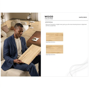 กระเบื้องพอร์ซเลนลายไม้ Kadar Wood Crema ขนาด 600x1200 มม. สีเบจ คอลเลคชั่นสำหรับปูพื้นและผนัง - Product Image 3
