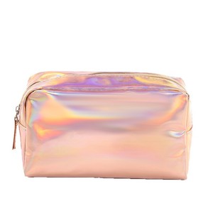 PU Colorful Laser Leopard Pattern Waterproof Zipper Closure Soft Handle Medium Capacity Portable Travel Makeup <b>Case</b> <b>Cosmetic</b> Bag - Product Image 4