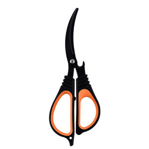 Ciseaux de cuisine en acier inoxydable, lame de 22 cm, pour couper les os de poulet au barbecue, avec poignée orange - Product Image 5