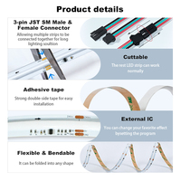 Chasse à l'eau courante Cct Cob Tape Light Blanc froid chaud 2700K + 6500K Adressable Tunable Cct Cob Led Strip Lights
