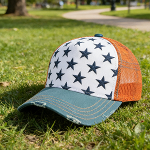 หมวกเบสบอลสไตล์วินเทจสปอร์ตสตรีท 5 ชิ้น ผ้าแคนวาสผสมตาข่ายด้านหลัง น้ำหนักเบา ปรับได้ด้วยหัวเข็มขัดโลหะ เหมาะสำหรับทุกเพศ - Product Image 5