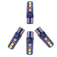T10 4 Couleur Flash Automobile LED Lampe 3030 8smd Double Couleur Fluide Flash Éclairage 195 196 Silicone Ampoule De Voiture Accessoires RGB