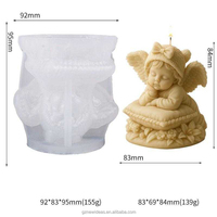 Neue Ideen 3D Engel Silikon Kerzenform Ton-Handwerksform Engel Kuchendekorationswerkzeug Epoxidharz Bastelarbeiten Aroma Kerzenform