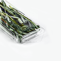 Boîte d'emballage en plastique PET transparent jetable de 0,5 oz pour herbes fraîches, avec crochet, très vendue