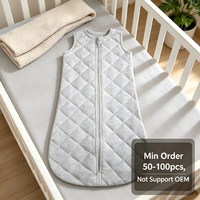 En stock – Sac de couchage pour bébé 100 % coton respirant avec fermeture éclair, imprimé dessin animé personnalisé, pour une nuit entière