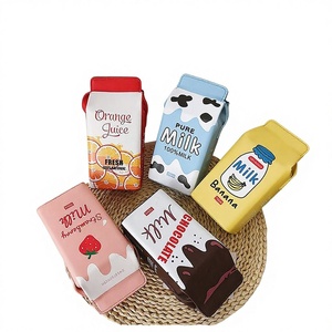 Nouveau design imprimé, petit sac à bandoulière mignon et adorable en forme de fraise, <span class=keywords><strong>banane</strong></span>, lait, fermeture éclair, imperméable, en cuir PU - Product Image 2