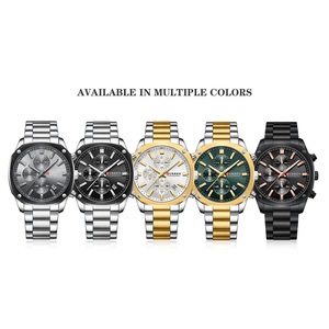 Montre à quartz CURREN 8490 en acier inoxydable avec bracelet, calendrier, lumineuse, étanche, simple et élégante, très vendue - Product Image 6