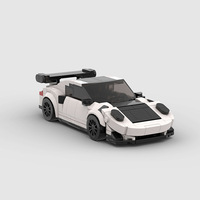 Compatible avec les briques de marque, petites pièces, voiture de course MOC, jouets éducatifs à assembler soi-même pour enfants, blocs de construction en plastique ABS