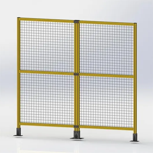Machine Safety Robotic Guard Wire Mesh industrial Metal Isolation Fence Posts Panel