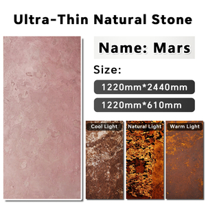 Panel de Piedra Polimérica Translúcida Ecológica con Vetas de Mármol para Vestíbulo de Hotel - Product Image 4