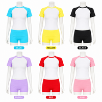 Ensemble de survêtement d'été 2026 pour femme, hauts patchwork au-dessus du genou, design tendance, ensemble deux pièces sexy pour le fitness et la gym