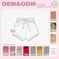 Shorts Florales para Niñas al por Mayor de Fábrica, Cintura con Cordón, Secado Rápido, para Playa y Surf, OEM, Color y Logotipo Personalizables