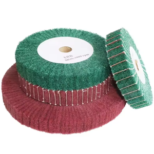 AutoErizo 5" Nylon Flap Buffing Wheel <strong>Non</strong> Woven Stainless Steel <strong>Abrasive</strong> Cloth Sanding Grinder <strong>Non</strong> Woven Polishing Wheel - Product Image 4