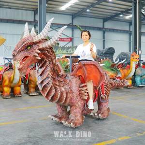 Amusement Park Equipment Electric Coin-Operated <b>Indoor</b> Metal Dinosaur Rides for Kids Public Shopping Mall Western Flying Dragon - Product Image 3