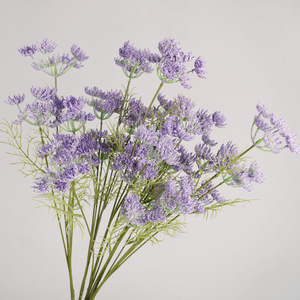 Bouquet de fleurs artificielles en dentelle, violet et vert, en mousse plastique, haute simulation, pour mariage et décoration intérieure, style naturel - Product Image 1