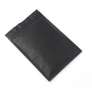 Oem 사용자 정의 크기 커피 콩 스탠드 지퍼 잠금 두꺼운 블랙 알루미늄 호일 평면 매트 Mylar Resealabl 커피 포장 가방