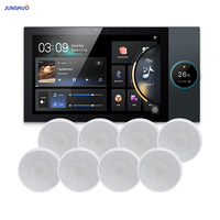 Tuya Smart Home Pantalla de control central de 10 pulgadas con pantalla IPS WIFI Aplicación controlada ZIGBEE Host de dos zonas con música de fondo