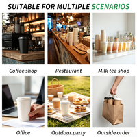 Gobelets à café jetables pour le bureau, 8 oz, 12 oz, gobelets pour boissons chaudes, logo personnalisé, paroi simple, vente en gros, fournisseur direct d'usine