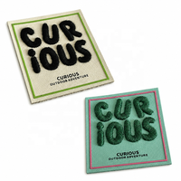 Étiquette en cuir PU personnalisée en usine, logo de marque en relief 3D, broderie thermocollante pour vêtements, denim