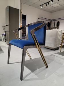 Juego de Mesa y Sillas de Comedor de Lujo Redondas y Ovaladas de Madera y Vidrio Brillante, con Patas Doradas, para 6, 8, 10 o 12 Personas, para Casa o Villa - Product Image 6