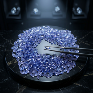 Pierre précieuse naturelle Tanzanite bleu violet 5x2.5MM de haute qualité, forme Marquise, clarté A, pour la fabrication de bijoux - Product Image 2