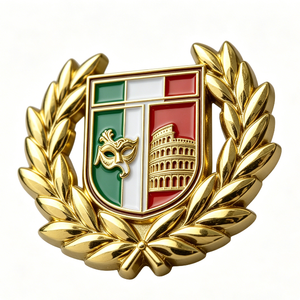 Italy Flag Colosseum Mask Custom Metal <b>Pin</b> Other Plating Hard Enamel Souvenir <b>Badge</b> Irregular Shape Modern Traditional Theme - Product Image 3