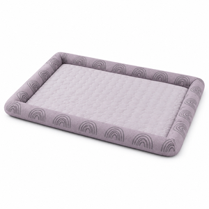 ZT Tapis rafraîchissant pour animaux de compagnie en soie glacée d'été, carré, à bords surélevés, respirant, antidérapant, lavable, pour chiens et chats - Product Image 1