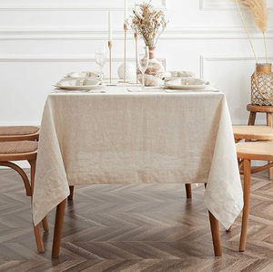 Nuovo <span class=keywords><strong>Design</strong></span> Tovaglia in Lino Fatta a Mano per Matrimoni, Elegante Blu per Picnic, Tovaglie all'Ingrosso - Product Image 6