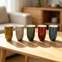 Tasses à café en céramique émaillée au four, faites à la main, grande capacité, 435 ml (15 oz), compatibles micro-ondes et lave-vaisselle, en grès, pour usage quotidien