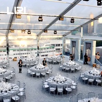 Prix de tente de dîner de mariage de chapiteau de luxe transparent de capacité de 500 personnes Pakistan