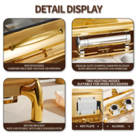 Plats Chafing YITIAN en Gros Deluxe Hydraulique à Décélération avec Couvercle en Verre 9L Rectangulaires en Acier Inoxydable, Réchauds de Buffet Chauffe-Plats